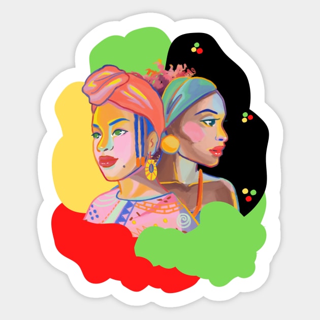 illustration African culture Sticker by JENNEFTRUST